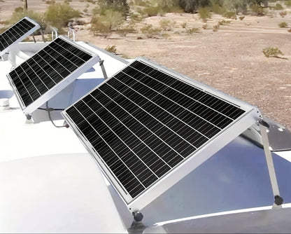 Zonnepaneelhouder – Zonnepaneelbeugel – Montageset – Bevestigingsbeugel – Verstelbare Zonnepaneelsteun – Aluminium & RVS – Geschikt Voor 200W-500W Panelen – Max 45 Inch