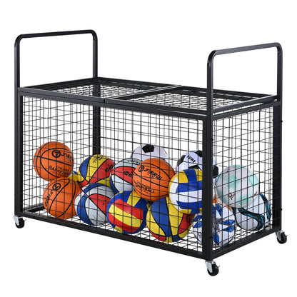 Sportballenwagen – Sportballenkar – Ballenrek – Bolderwagen – Ballenwagen – Verrijdbaar En Stapelbaar – Robuust Gepoedercoat Staal