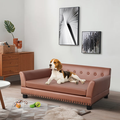 Pet Sofa Bed: Sofa-type Dog Bed, Pet Snuggle Lounge Bed, Couch Chair Pet, with Removable Sponge Cushion, for Kittens, Puppies, Dog Couch Sofa, Pet Couch For Dogs, Raised Pet Sofa, Chew Proof Dog Bed, Paw Hut Bery Grey Dog Cou