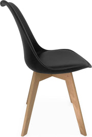 Kuipstoelen - set van 4 met houten poten - Sponskussen woonkamerstoel