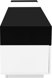 Modern Tv-kast - in Wit - Met een Uniek Patroon - 170x38x42cm - voor Televisie tot 80 inch - Twee Deuren - Kabelbeheer