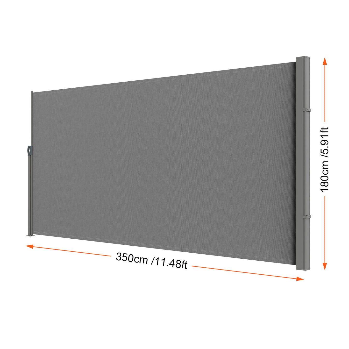 Uittrekbaar Zijscherm – Privacy Scherm – Windscherm – Ruimteverdeler – Balkon Scherm – Waterdicht Polyester 180g – UV Bescherming 30+