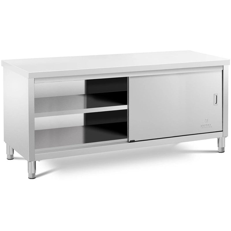 Centrale Werktafel met Onderkast & Schuifdeur – 200 × 60 × 85,5 cm