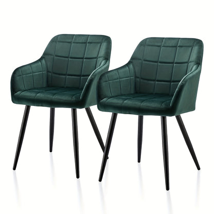 Eetkamerstoel – Stoel – Armstoel – Tubstoel – Moderne Stoel – Groen Fluweel – Memory Foam Zitting – Metalen Frame Met Houten Accenten
