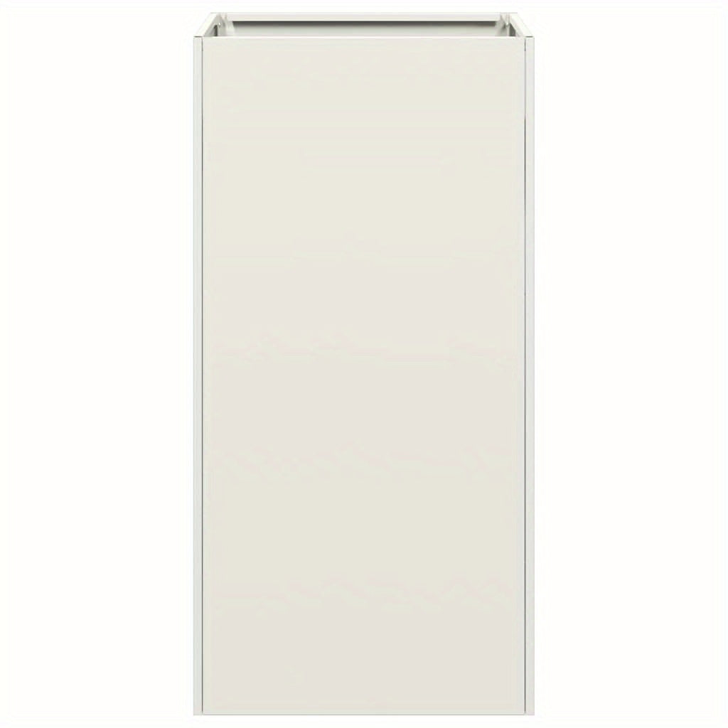 Plantenbak Steel – Plantenpot – Bloembak – Bloempot – Plantencontainer – Koudgewalst Staal – Wit – 40x40x80 cm – Duurzaam & Modern Design