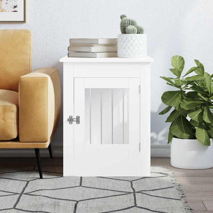 Dog Cage Made of Engineered White Wood 55X80X68 Cm