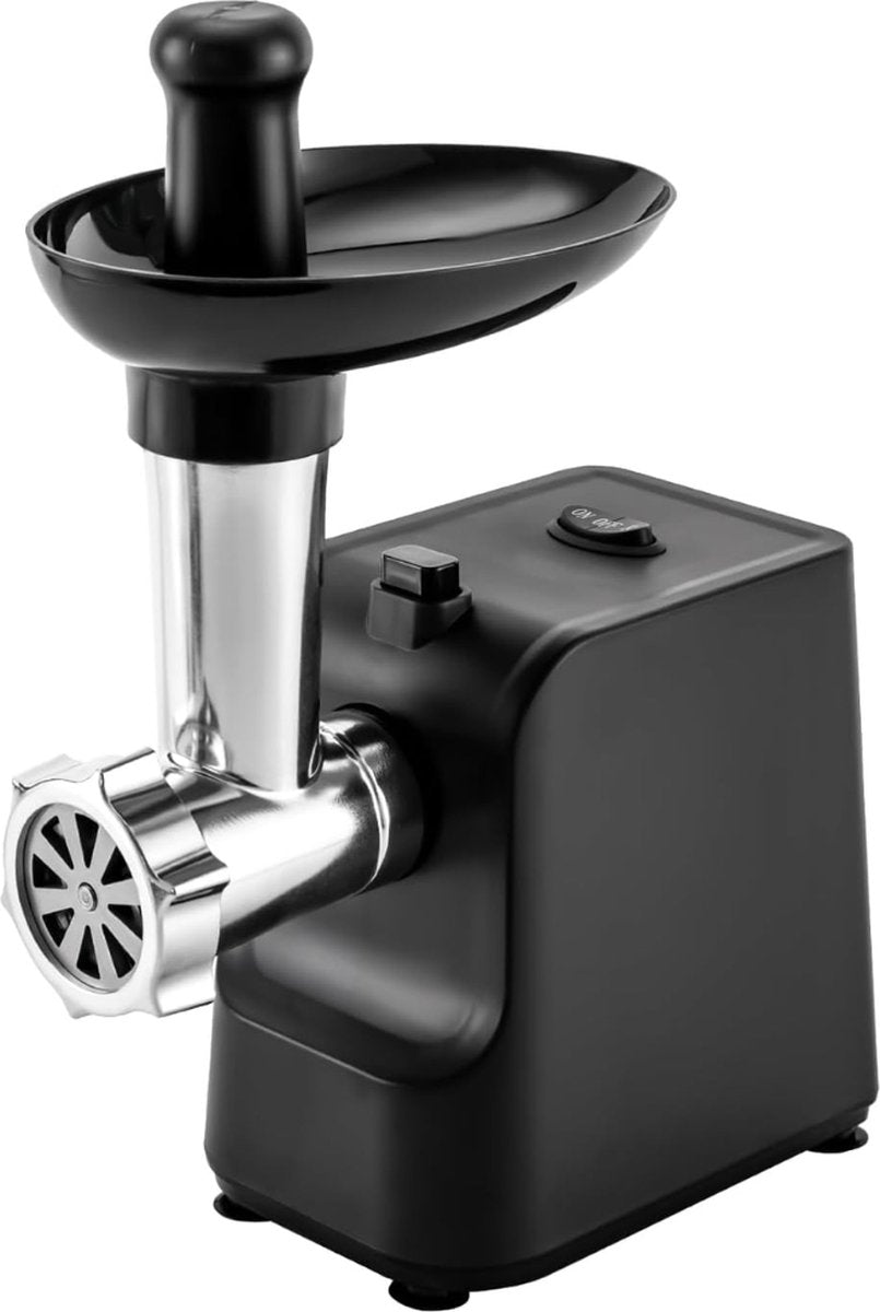 Gehaktmolen - Vleesmolen - Worstenmaker - Roestvrijstaal - 2,5kg/min - 1000W - Zwart