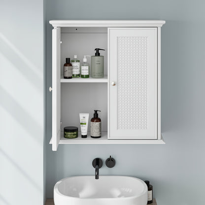 Wandkast – Badkamerkast – Opbergkast – Keukenkast – Hangkast – Wit Houten Materiaal – Verstelbare Planken