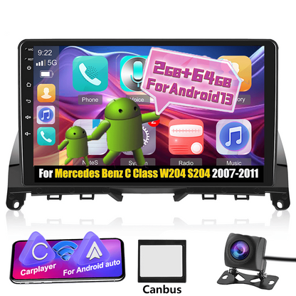 9 Inch Autoradio – Multimedia Systeem – Touchscreen Radio – Car Stereo – Inbouw Radio – 2+64GB Android 13 – 1080P AHD Achteruitrijcamera & CarPlay Android Auto Compatible