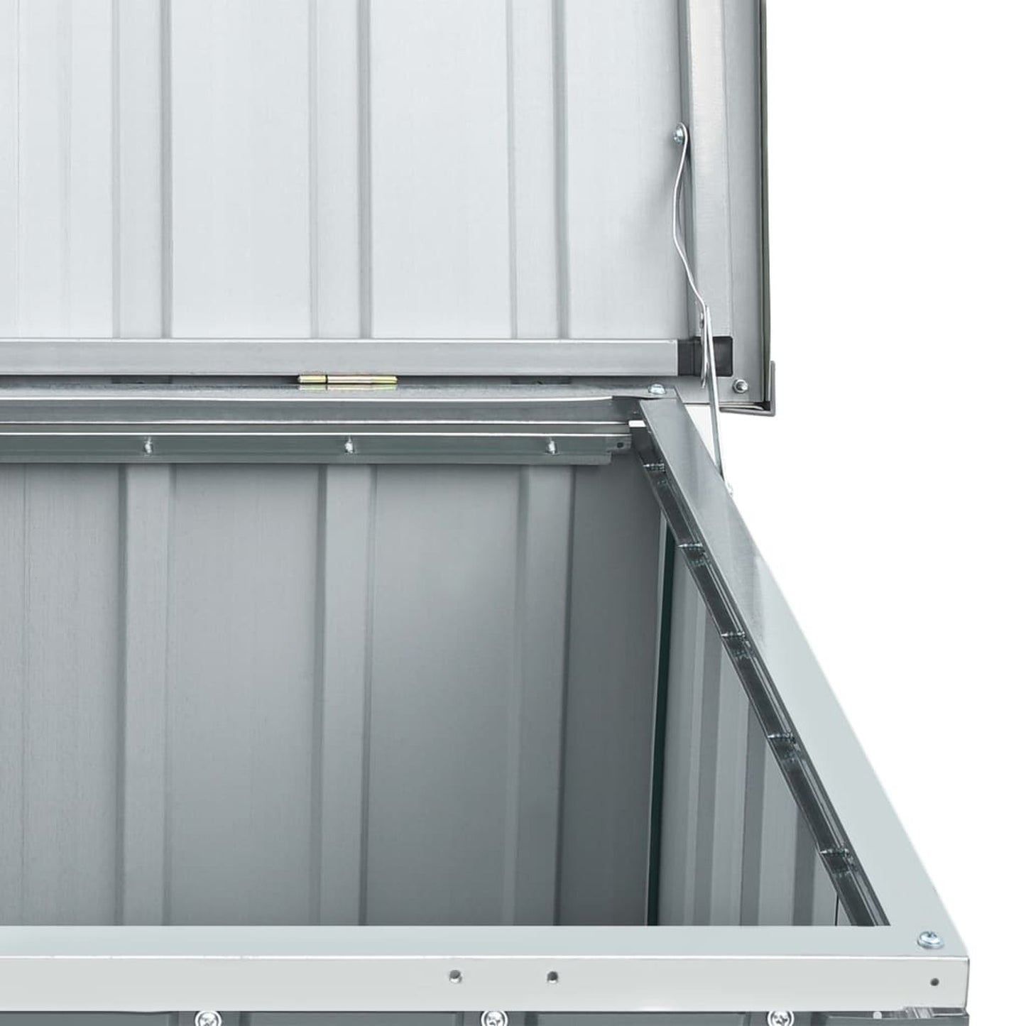 Tuinopslagbox – Opbergbox – Opslagkist – Tuinkist – Buitenopberger – Gegalvaniseerd Staal & Kunststof – 129x67x65 cm – Scharnierend Deksel – Weerbestendig & Ruim