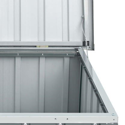 Tuinopslagbox – Opbergbox – Opslagkist – Tuinkist – Buitenopberger – Gegalvaniseerd Staal & Kunststof – 129x67x65 cm – Scharnierend Deksel – Weerbestendig & Ruim