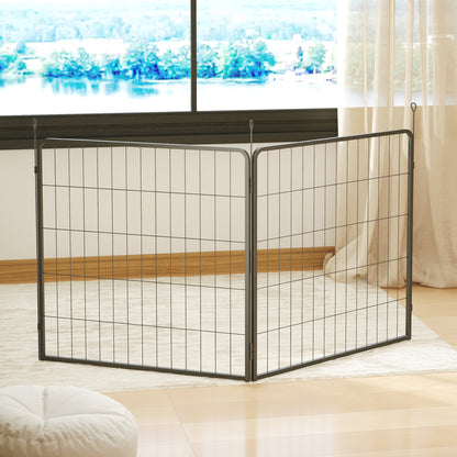 Hondenren Uitbreidingsset – Puppy Playpen – Hekkenpaneel – Dierenren – Speelren – Zwart – Stevig Stalen Panelen – Inklapbaar & Duurzaam