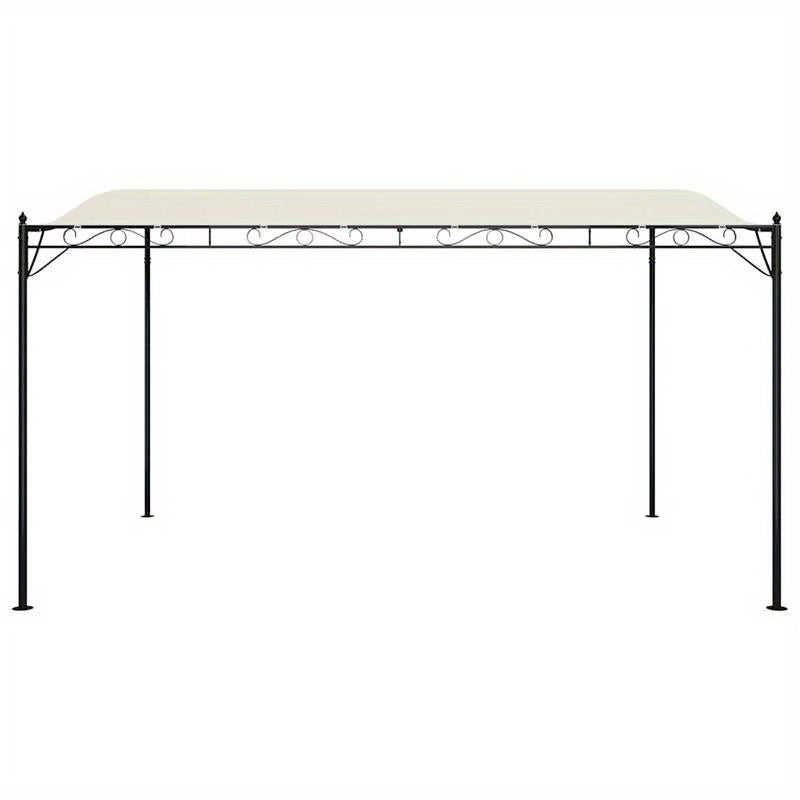Tuinpergola – Patio Gazebo – Buiten Tent – Buitenpaviljoen – Tuinoverkapping – Creme 4x3 Meter – Stevig Staalframe – Waterafstotende 180g/m² Stof