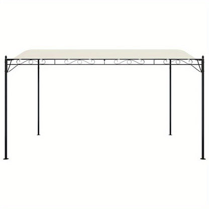 Tuinpergola – Patio Gazebo – Buiten Tent – Buitenpaviljoen – Tuinoverkapping – Creme 4x3 Meter – Stevig Staalframe – Waterafstotende 180g/m² Stof
