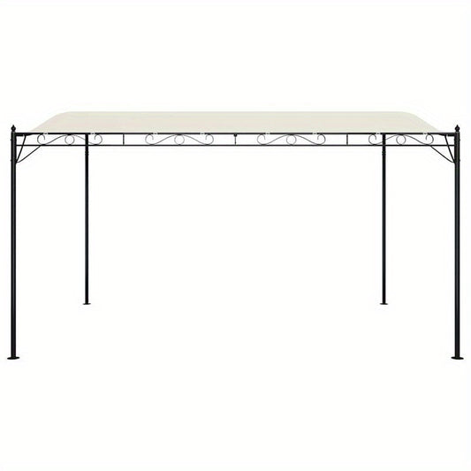 Tuinpergola – Patio Gazebo – Buiten Tent – Buitenpaviljoen – Tuinoverkapping – Creme 4x3 Meter – Stevig Staalframe – Waterafstotende 180g/m² Stof