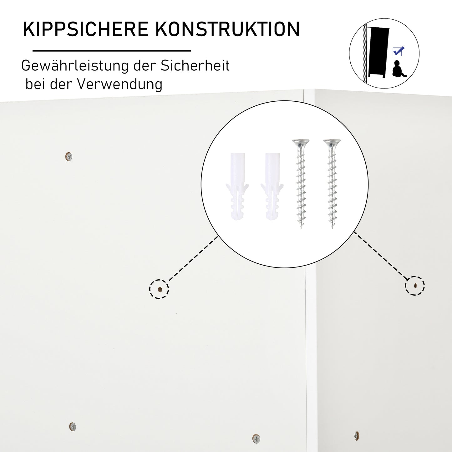 Praktische Opbergkast voor Kinderen – Kinderkasten – Speelgoedkast – Opbergmeubel – Organisatiekast – Wit – 3 Vilten Lades – Kantelbestendig MDF