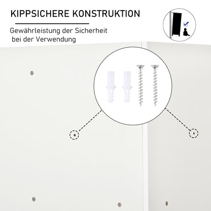 Praktische Opbergkast voor Kinderen – Kinderkasten – Speelgoedkast – Opbergmeubel – Organisatiekast – Wit – 3 Vilten Lades – Kantelbestendig MDF