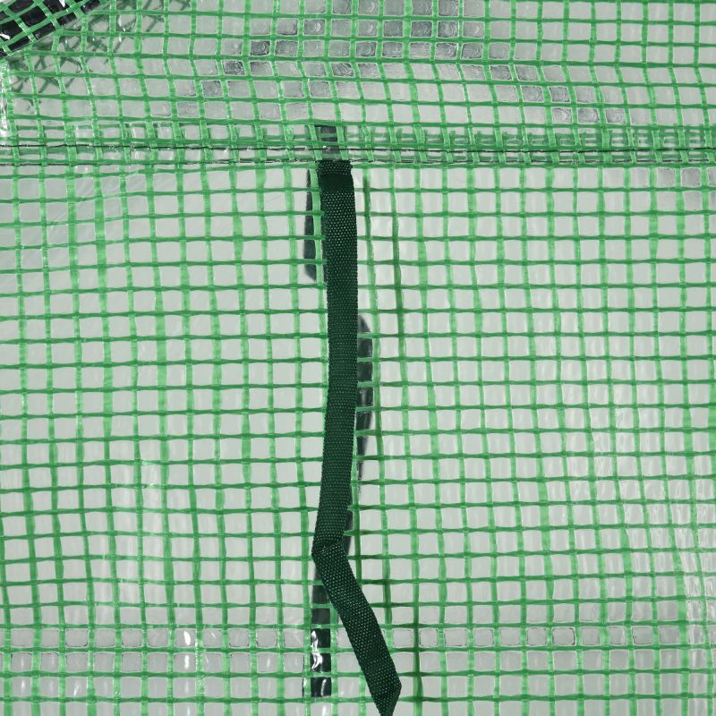 Kweekkas – Broeikas – Tuinkas – Plantenkas – Mini Kas – Loop-in Design – 8 Planken – Gepoedercoat Stalen Frame – Waterdichte UV-bestendige PE Hoes – Groen
