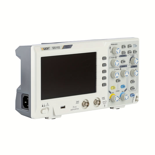 Digitale Oscilloscoop SDS1102 – Oscilloscoop – Signaal Analyzer – Meetinstrument – Elektronische Tester – 7" LCD Scherm – 100MHz Bandbreedte