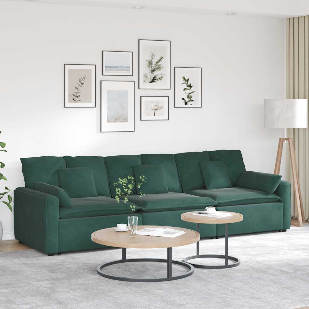 Hoekbank – Modulaire Bank – Loungebank – Zitbank – 3-zitsbank – Lichtgrijs – Polyester Bekleding – Stevig Metalen Frame