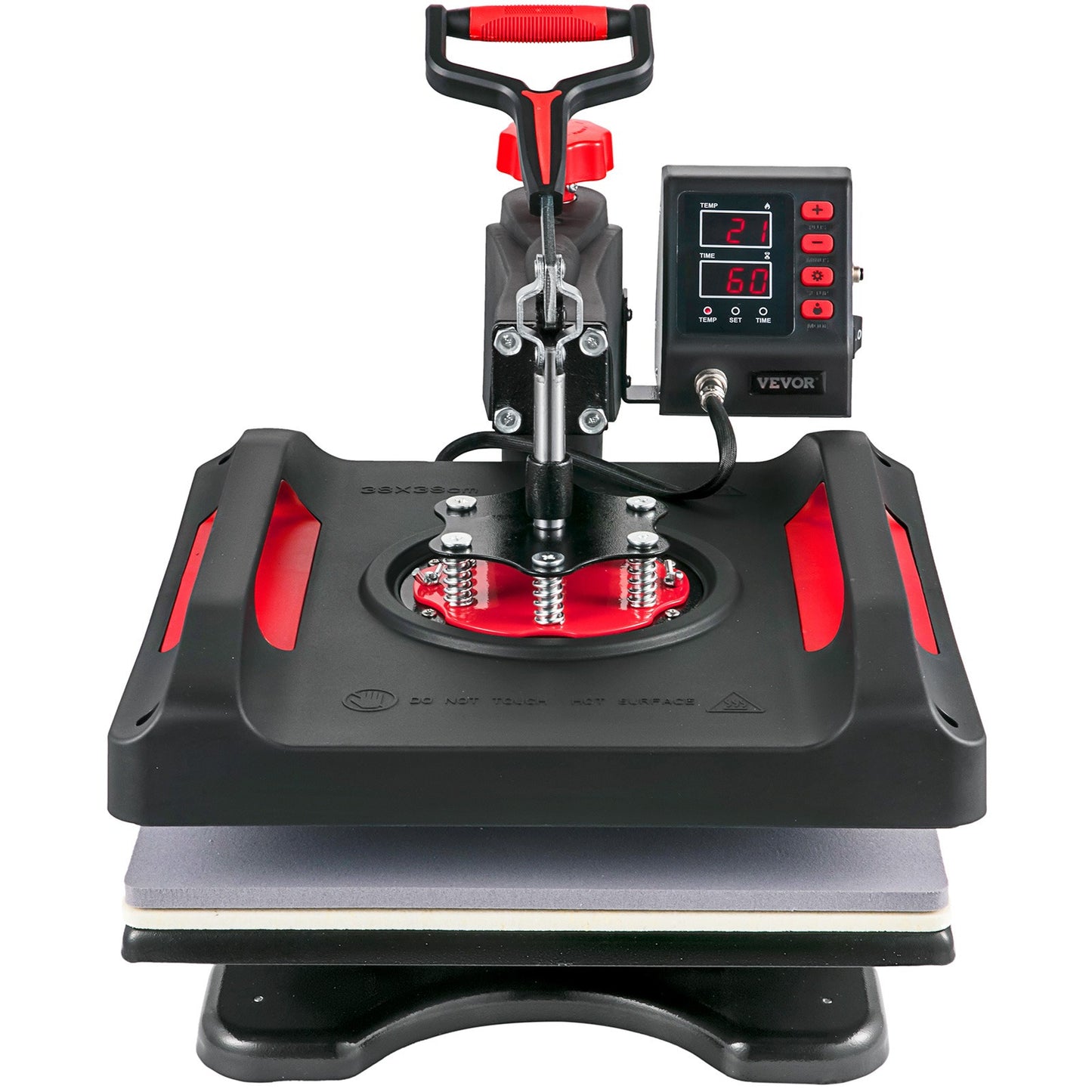 5-in-1 Hittepers – Hittepers Machine – Sublimatiepers – Transferpers – T-shirt Pers – 38x38 cm Hitteplaat – Dual-Tube Verwarming 1000W