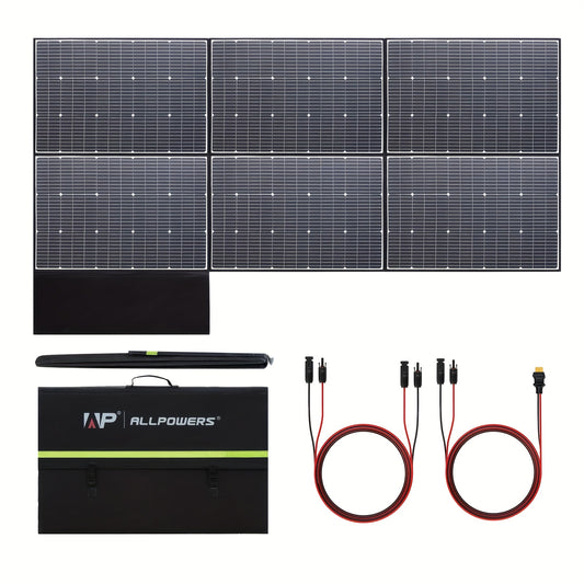 Zonnepaneel – Solar Panel – Zonnecel – Opvouwbaar Paneel – Draagbaar Zonnepaneel – 600W Vermogen – 23% Efficiëntie, Lichtgewicht & Compact