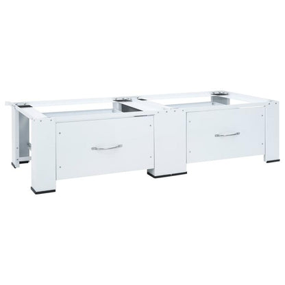 Wasmachine Onderkast – Wasmachine Onderstel – Wasmachine Plint – Wasmachine Sokkel – Wasmachine Basis – Dubbele Wasmachine Onderkast – Stevig Kunststof – Verstelbare Voeten