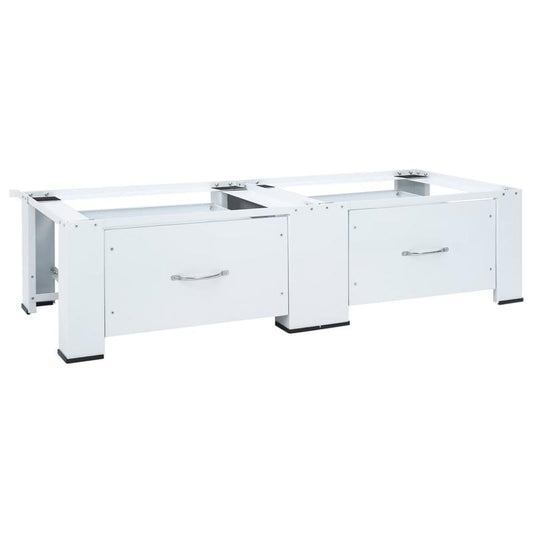 Wasmachine Onderkast – Wasmachine Onderstel – Wasmachine Plint – Wasmachine Sokkel – Wasmachine Basis – Dubbele Wasmachine Onderkast – Stevig Kunststof – Verstelbare Voeten