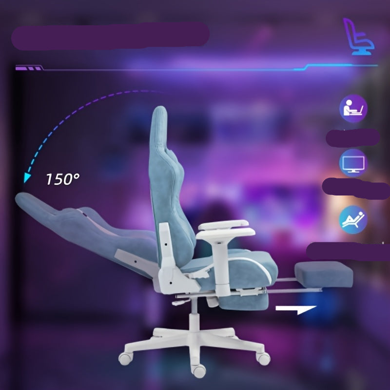 Relaxfauteuil – Fauteuil – Stoel – Relaxstoel – Loungestoel – Handmatig Verstelbaar – Duurzame Makkelijk Schoon Te Maken Stof – Blauw