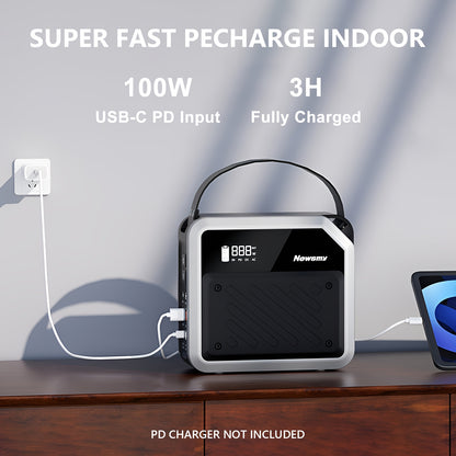 Powerstation – Draagbare Generator – Noodstroomvoorziening – Zonne-energiecentrale – Mobiele Accu – 270Wh Capaciteit – 200W PD Snelladen