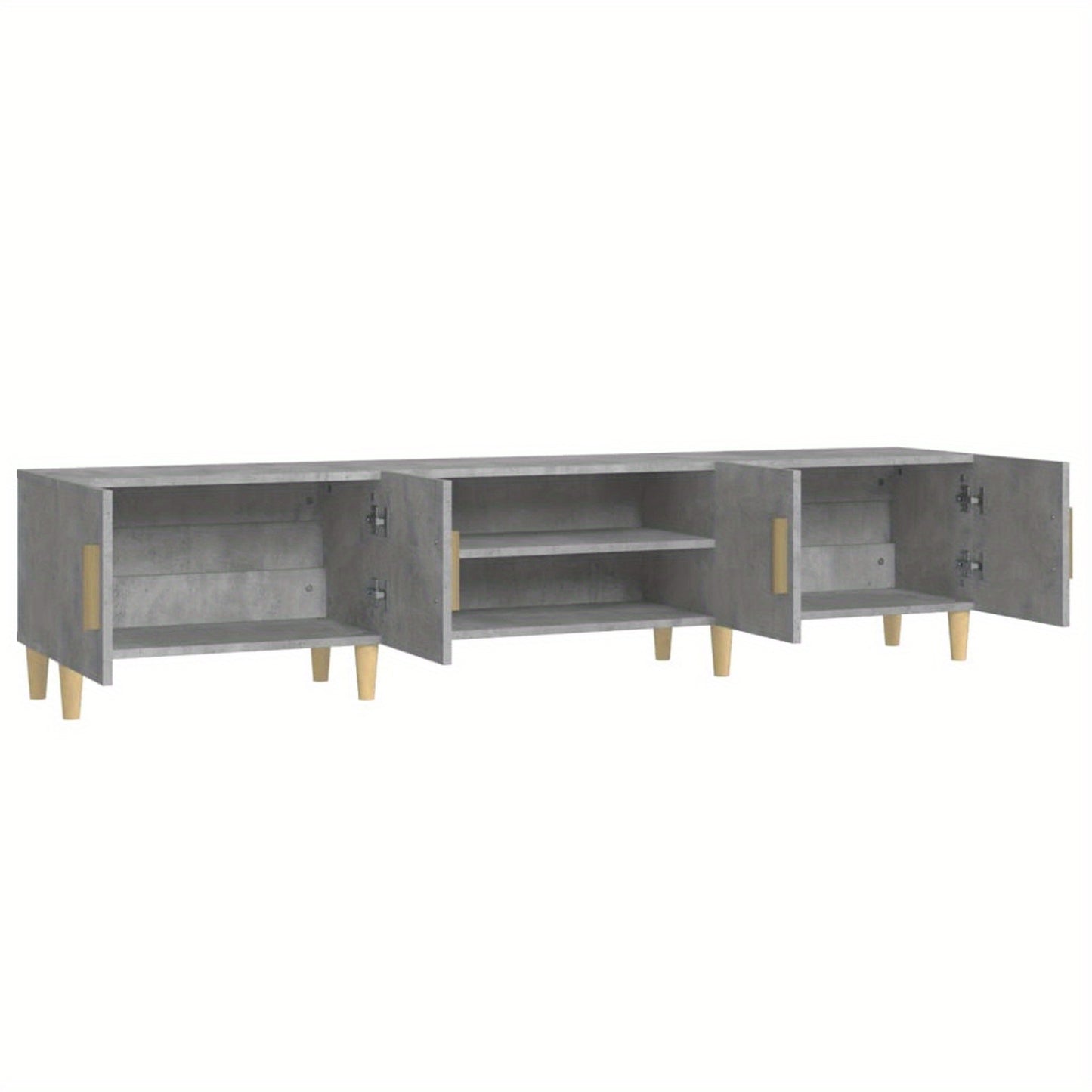 tv-meubel – tv-kast – media meubel – entertainment meubel – dressoir – Betonlook Design – 180 cm Breedte – Hoogwaardig Engineered Wood