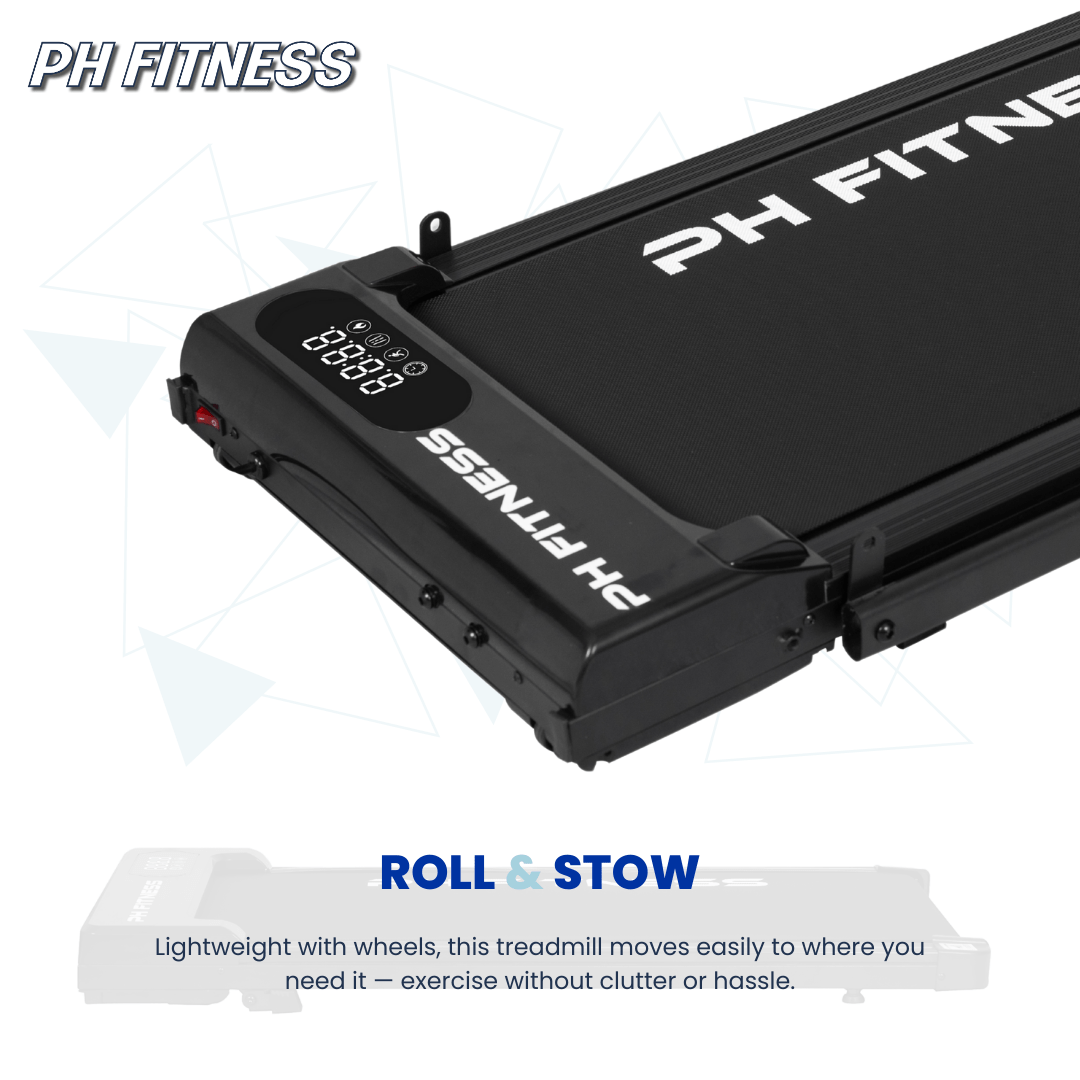 Loopband – Walking Pad – Wandelband – Hardloopband – Treadmill – Inklapbaar Design – 1,3 PK Motor 1-8 km/u – Max. 120 kg Met Bluetooth & LCD Display