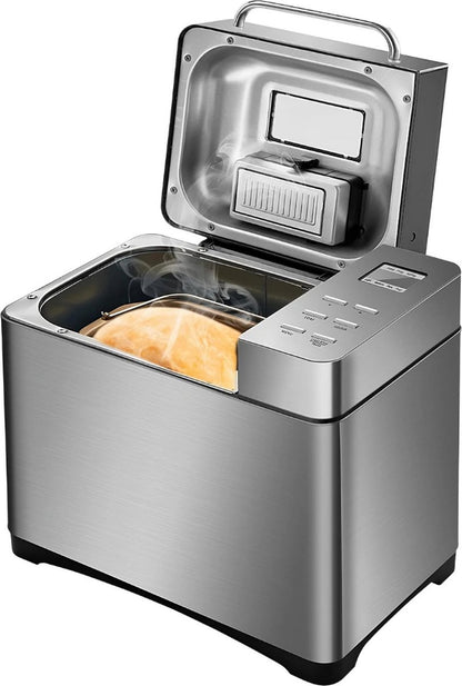 Bread Machine - Bread Baking Machine - Bread Maker Machine - Bread Maker - Food Processor - Automatic Bread Maker - 650W - Silver - 1000g