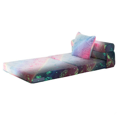 Schommelbank – Tuinschommel – Tuinbank – Schommelstoel – Speelbank – 4-in-1 Opvouwbaar – Glow-in-the-Dark Design – Zacht Flanellen Materiaal – Wasbare Hoes