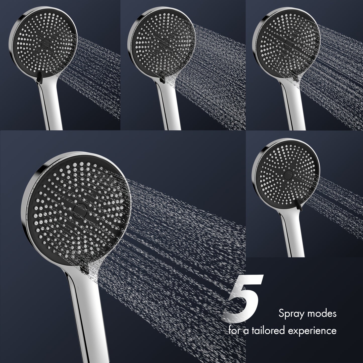 Doucheset – Douchegarnituur – Regendouche – Douchekop – Handdouche – Watervaluitlaat – 400mm Opbergbak – Chrome Afwerking