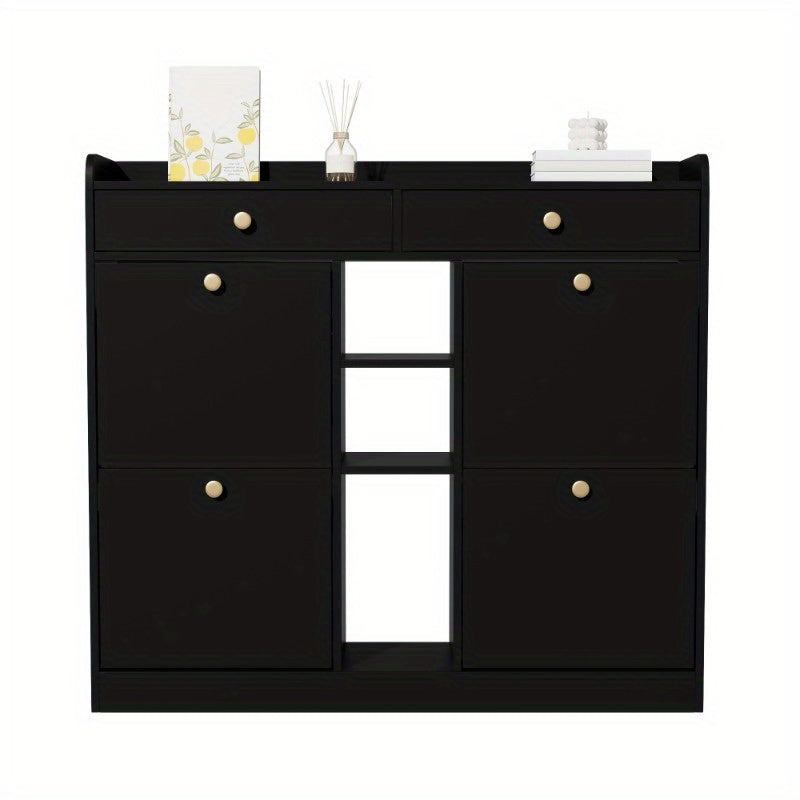 Schoenenkast – Schoenopberger – Schoenencabinet – Schoenenrek – Opbergkast – Metaal Frame – Ruimtebesparend Ontwerp 110x26x100cm