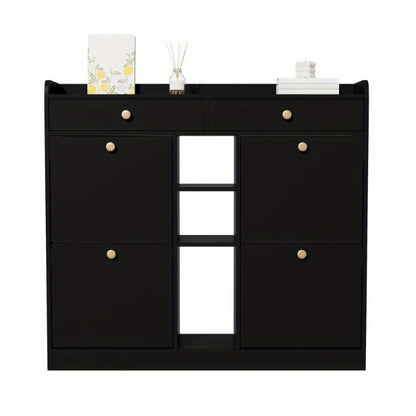 Schoenenkast – Schoenopberger – Schoenencabinet – Schoenenrek – Opbergkast – Metaal Frame – Ruimtebesparend Ontwerp 110x26x100cm
