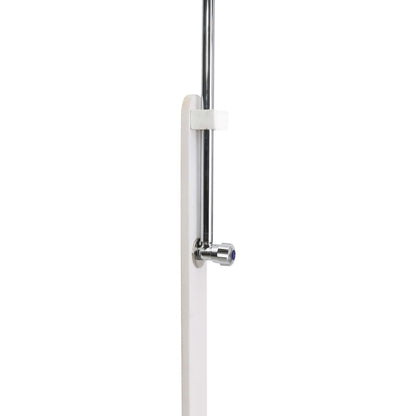 Buitendouche – Tuindouche – Zwembad Douche – Campingdouche – Houtendouche – Weerbestendig Hout – Verstelbare Waterdruk – Draaibare Douchekop – Wit