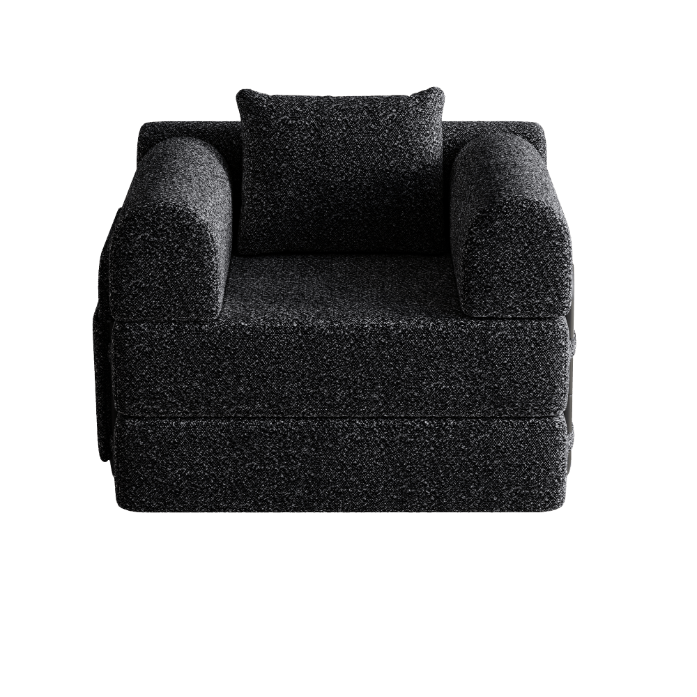 Slaapbank – Bank – Slaapstoel – Logeerbed – Slaapfauteuil – 2-in-1 Chenille met Opbergruimte en Stevig Metalen Frame – Ruimtebesparend Modern Design