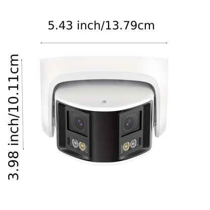 beveiligingscamera – bewakingscamera – buitencamera – ip-camera – draadloze camera – 6MP dual lens – 180° ultra brede kijkhoek – kleurennachtzicht en infrarood – tweezijdige audio – menselijke en voertuigdetectie – PoE voeding