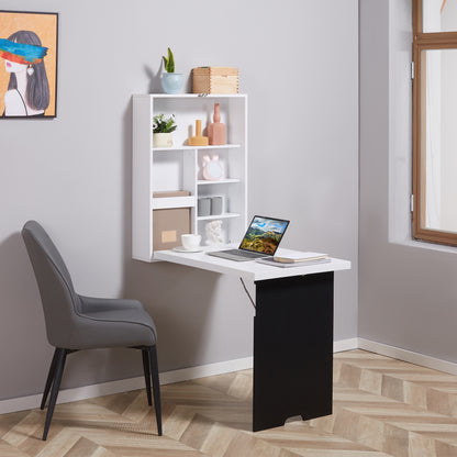 Wandtafel – Sidetable – Haltafel – Consoletafel – Opklapbare Tafel – Ruimtebesparend Design – Duurzaam MDF – 60 x 94,5 x 147 cm