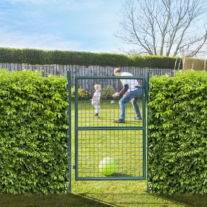 Tuinpoort – Tuindeur – Schuttingpoort – Tuinhek – Looppoort – Gegalvaniseerd Staal – Groen RAL 6005 – Inclusief Cilinderslot met 3 Sleutels – Weerbestendig en Roestvrij