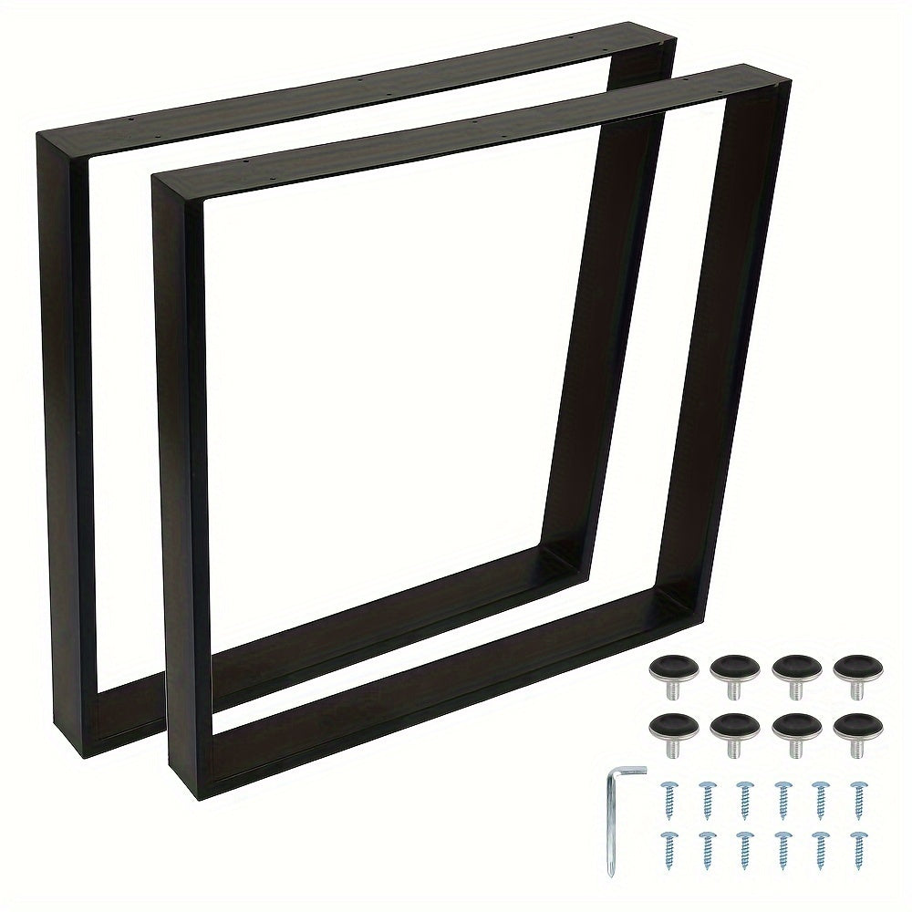 Tafelpoten Industrieel – Stoelpoot – Meubelpoten – Tafelpoot Metaal – Industriële Meubelpoten – 80x72 cm – Zwart Poedercoating – Draagvermogen 150 kg