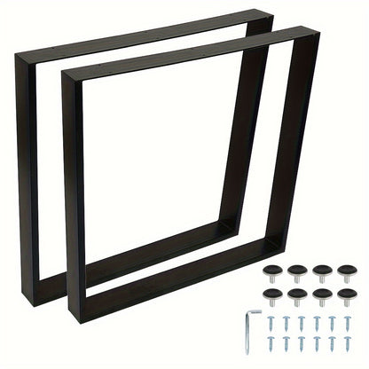 Tafelpoten Industrieel – Stoelpoot – Meubelpoten – Tafelpoot Metaal – Industriële Meubelpoten – 80x72 cm – Zwart Poedercoating – Draagvermogen 150 kg