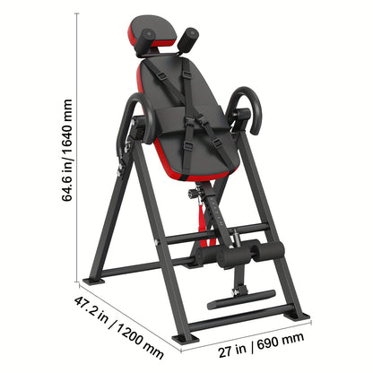 Invertietafel – Inversietafel – Zwaartekrachttrainer – Omkeertafel – Rugstretcher – Vouwbaar Design – Verstelbare Riemen – Stevig IJzeren Frame
