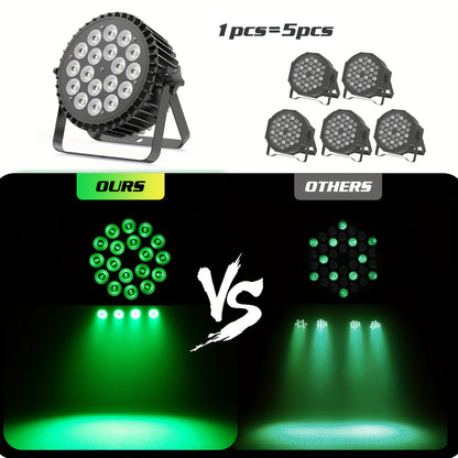 RGBW LED PAR Spotlights – DJ Verlichting – Podiumlampen – Discolampen – Stage Lights – Set van 4 – 270W Krachtige RGBW LEDs – Multi-mode DMX Bediening