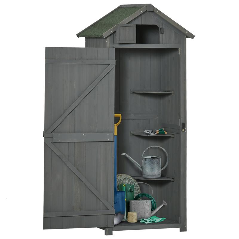Tuinhuisje – Tuinkast – Tuinschuur – Berging – Gereedschapsschuur – Metalen Tuinkast – Gable Dak – Weerbestendig – 77x54,2x179 cm
