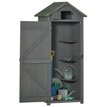 Tuinhuisje – Tuinkast – Tuinschuur – Berging – Gereedschapsschuur – Metalen Tuinkast – Gable Dak – Weerbestendig – 77x54,2x179 cm