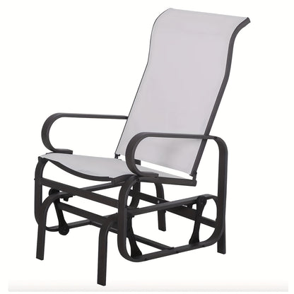 Schommelstoel – Relaxstoel – Fauteuil – Voedingsstoel – Loungestoel – Inklapbaar – Ademend Mesh – Stevig Frame – Grijs Zwart