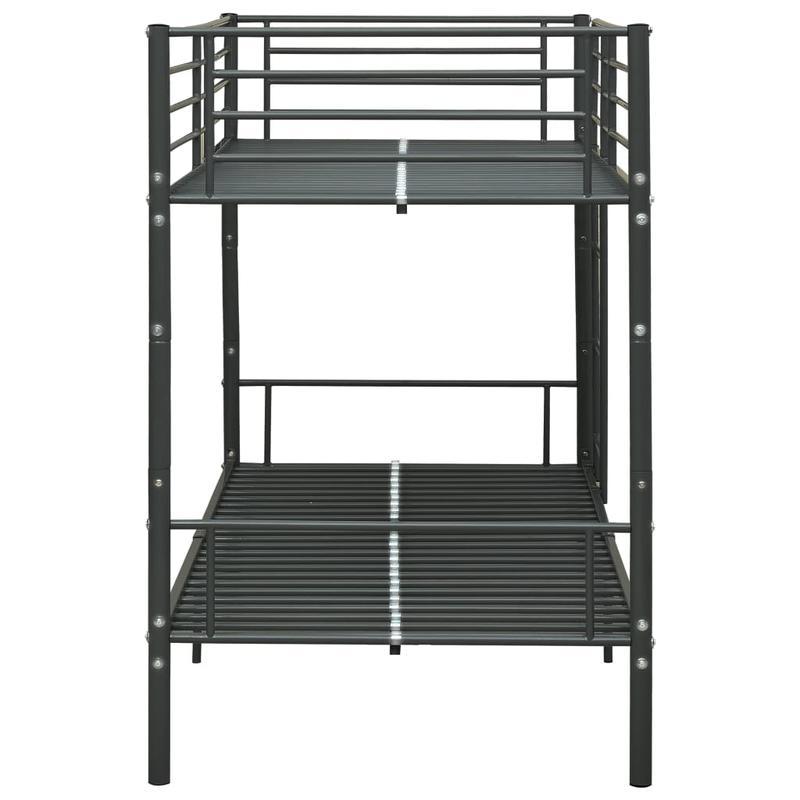 Stapelbed – Hoogslaper – Kinderbed – Twijfelaar – Bunkbed – Zwart Metalen Frame – 90x200 cm – Stevig & Ruimtebesparend